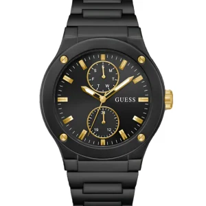 Guess Jet Black Dial Black Bracelet Multi-function Watch GW0795G3