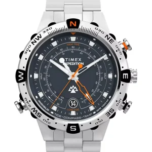 Timex Expedition North Tide Temp Compass Stainless Steel Band TW2Y12900