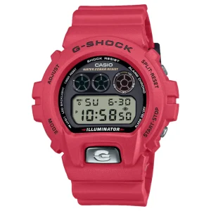 G-Shock Digital 6900 Series Grey Dial Red Resin Band Watch DW6900TR-4D