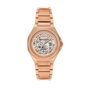 Armani Exchange Automatic Rose Gold Dial Stainless Steel Watch AX4619