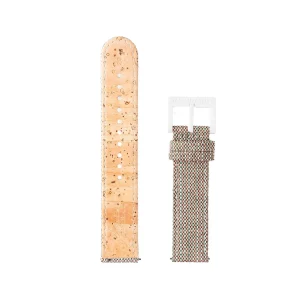 Mondaine Brown Felt and Cork 20mm Watch Band FT3120.70A