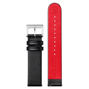 Mondaine Black Genuine Grape Leather Brushed 20mm Watch Band FG3120.21Q.1