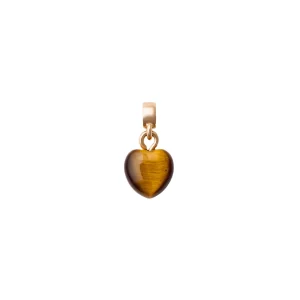 Daniel Wellington Tiger eye Heart Rose Gold Charm DW00401474