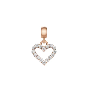 Daniel Wellington Heart Contour White Crystal Rose Gold Charm DW00400427