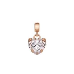 Daniel Wellington Heart White Crystal Rose Gold Charm DW00400424