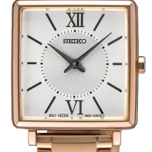 Seiko Conceptual Series Rose Gold Silver Dial Ladies Watch SWR112P
