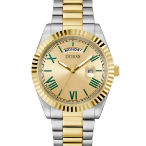 Guess CONNOISSEUR Champagne Dial Two Tone Stainless Steel Watch GW0265G14