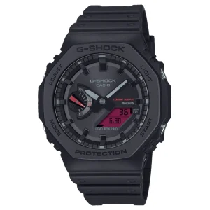 G-Shock Duo Black and Red Dial Black Resin Band Watch GAB2100BBR-1A