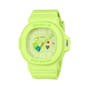 Baby-G Ana Swing Heart Dial Green Resin Band Watch BGA10-3A