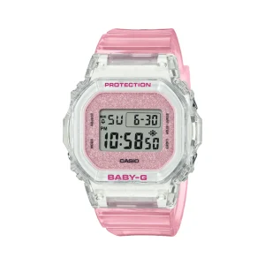 Baby-G Digital Glitter Pink Transparent Resin Band Watch BGD565GC-4D