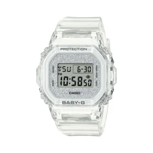 Baby-G Digital Glitter Clear Transparent Resin Band Watch BGD565GC-7D