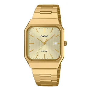 Casio Analogue Gold Stainless Steel Watch MTPB185G-9A