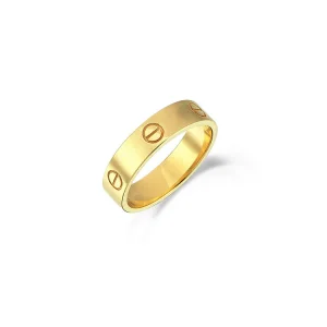9K Yellow Gold Lock Ring