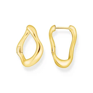 THOMAS SABO Small Wavy Hoop Earrings in Gold