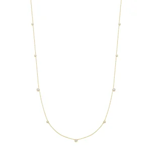 Ania Haie Gold Bezel Cubic Zirconia Station Necklace