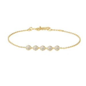 Ania Haie Gold Pave Multi Beaded Chain Bracelet