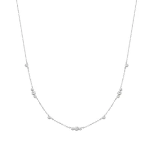 Ania Haie Silver Sparkling Bezel Cubic Zirconia Station Necklace