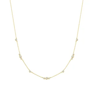 Ania Haie Gold Sparkling Bezel Cubic Zirconia Station Necklace