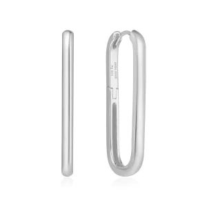 Ania Haie Silver Tube Oversized U Hoop Earrings