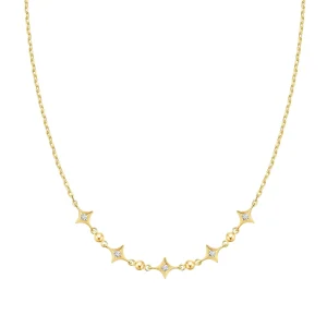 Ania Haie Gold Sparkling Star Station Necklace