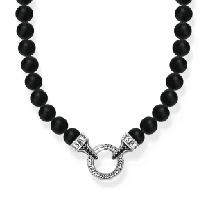 THOMAS SABO Bead Necklace Black Obsidian