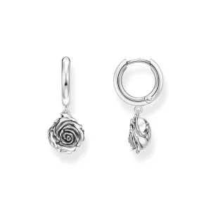 THOMAS SABO Midnight Rose hoop earrings