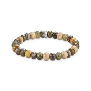 THOMAS SABO Bracelet with labradorite and crocodile jasper beads