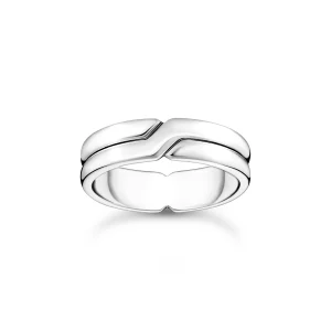 THOMAS SABO Crossed silver ring duo