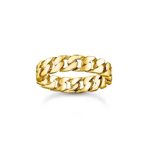 THOMAS SABO Gold-plated chain link rings