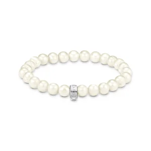 THOMAS SABO Charm bracelet with freshwater cultured pearls