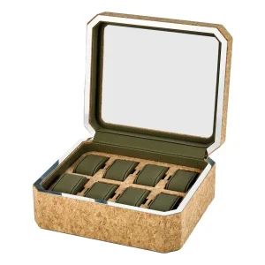 Wolf Cortica 8 Piece Watch Box Khaki 668561