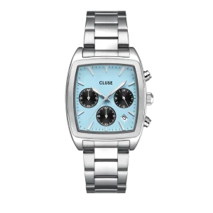 CLUSE Quartaut Chrono Blue Dial Stainless Steel Band CW52005