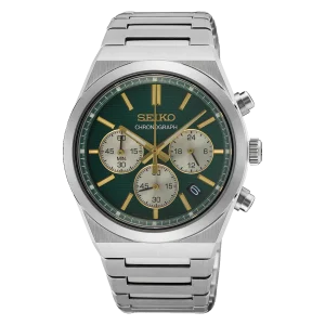 Seiko Conceptual Series Chronograph Green Dial Stainless Steel Watch SSB461P