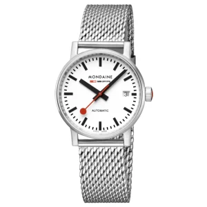 Mondaine Evo2 Automatic Stainless Steel White Dial Watch MSE.35610.SM