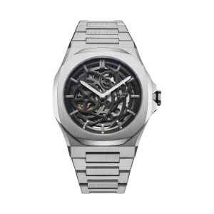 D1 Milano Silver Skeleton Automatic Watch SKBJ10