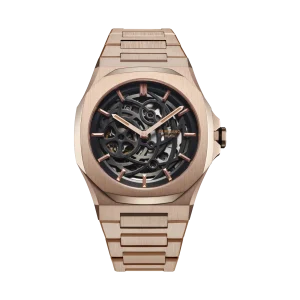 D1 Milano Rose Gold Skeleton Automatic Watch