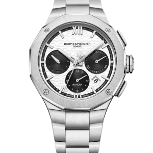 Baume & Mercier Stainless Steel "Panda" Chronograph Riviera 43mm M0A10827