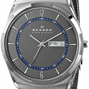 Skagen "Melbye" Grey Titanium With Mesh Strap Mens Watch