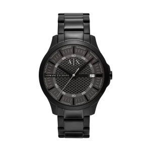 Armani Exchange Black Stainless Steel Black Dial Watch AX2464