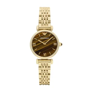 Armani Gold-Tone Stainless Steel Brown Dial Watch AR11703