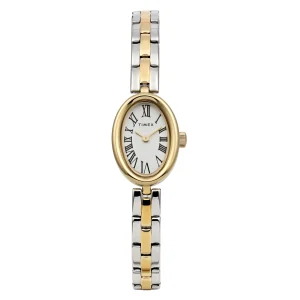 Timex Cavatina Two Toned Case White Dial Women's Watch TW2Y26800