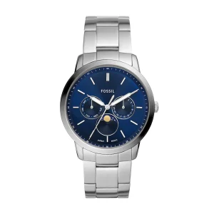 Fossil Neutra Moonphase Blue Dial Stainless Steel Watch FS5907
