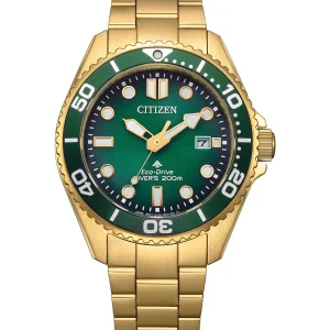 Citizen Promaster Marine Diver Green Dial Stainless Steel Watch BN0262-59W