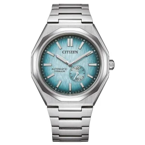 Citizen Zenshin Automatic Blue Dial Titanium Watch NK5020-58L