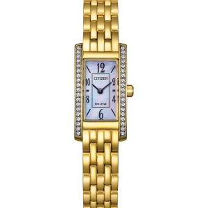 Citizen Eco-Drive Mother of Pearl Dial Gold Stainless Steel Watch EG7112-59D