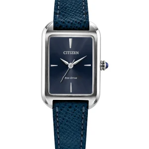Citizen Eco-Drive Blue Dial Leather Strap Watch EM1190-06L