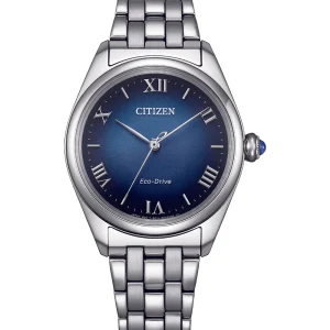 Citizen Eco-Drive Blue Dial Stainless Steel Watch EM1140-80L