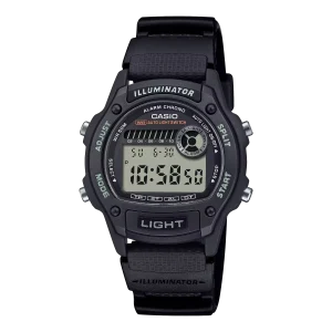 Casio Digital Mid Sized Watch Black Rubber Band W220H-1A