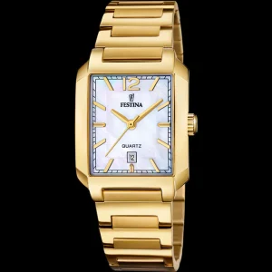 Festina Elegant Mother of Pearl Dial Gold Stainless Women's Watch F20680/2