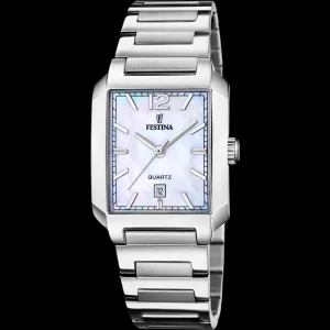 Elegant Festina Women's Stainless Steel Watch with Mother of Pearl Dial F20679/2